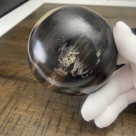 Lot of 2 Vintage Horn Bowls Candy Trinket Dish Decor Handcrafted Carved 3.5" - Picture 7 of 11